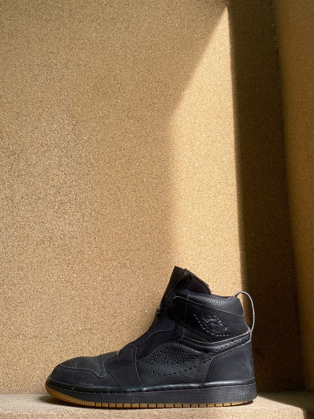 NIKE AIR JORDAN 1 HIGH ZIP BLACK GUM PK 7/8