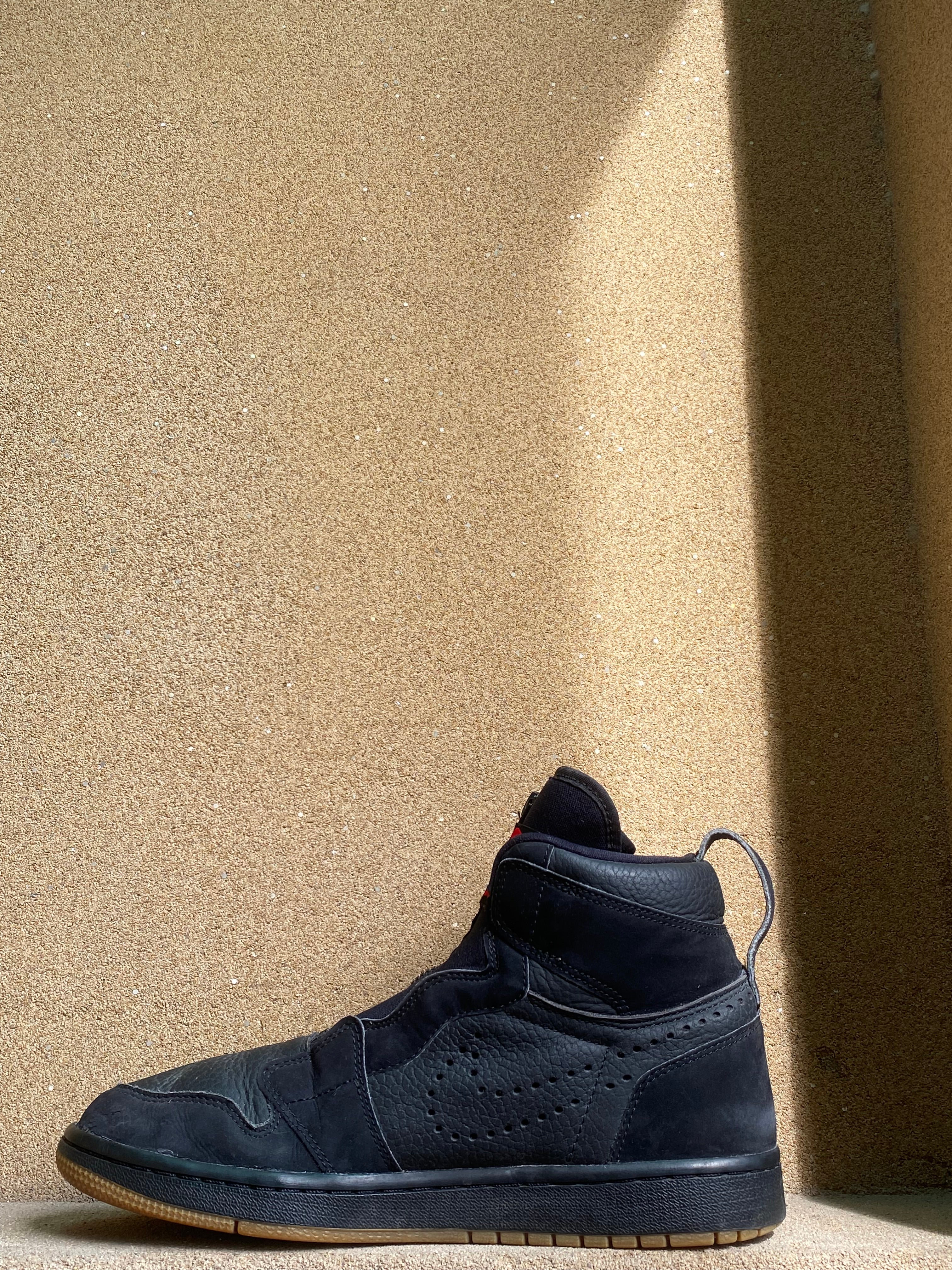 NIKE AIR JORDAN 1 HIGH ZIP BLACK GUM PK 7/8