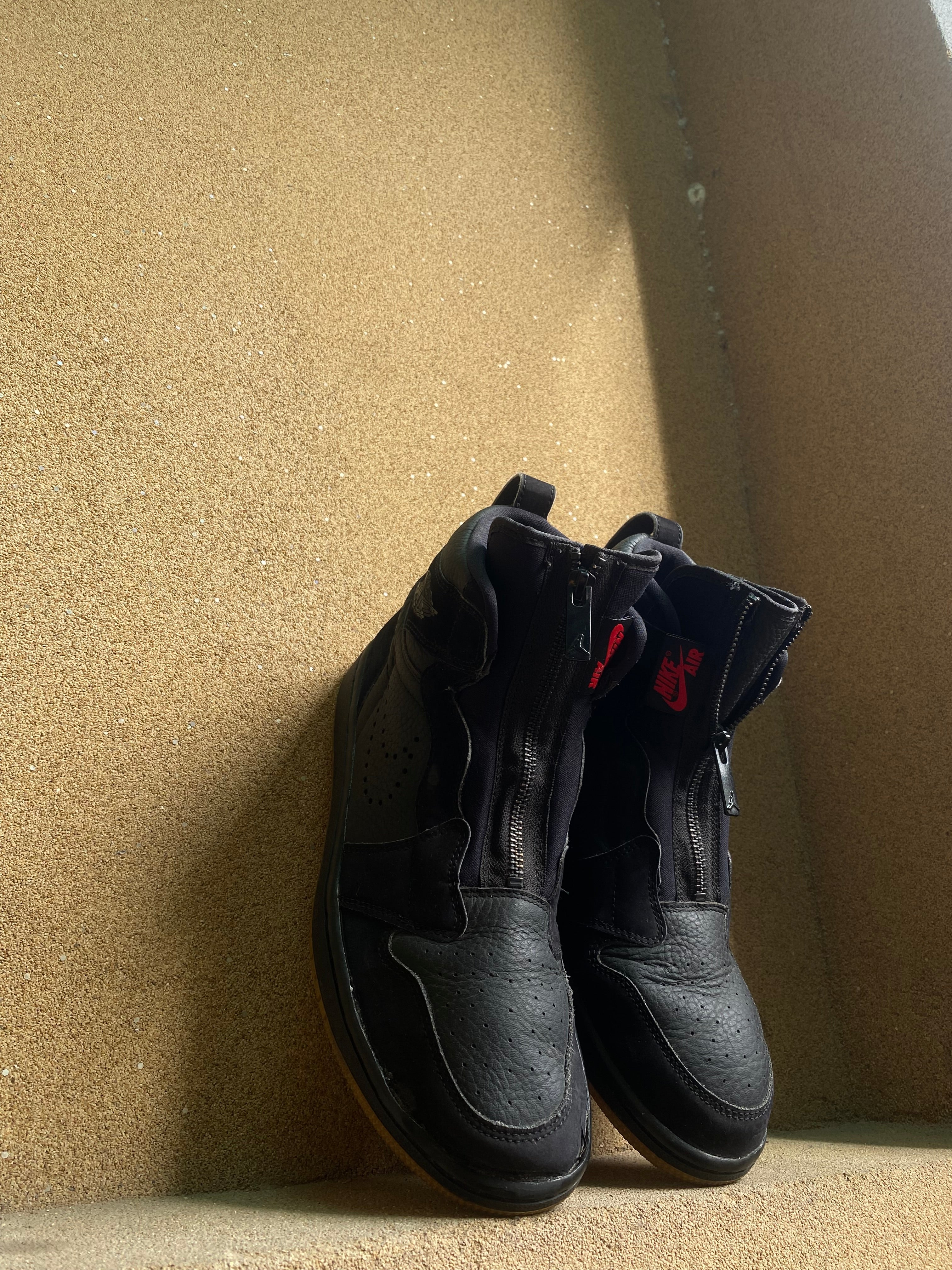 NIKE AIR JORDAN 1 HIGH ZIP BLACK GUM PK 7/8