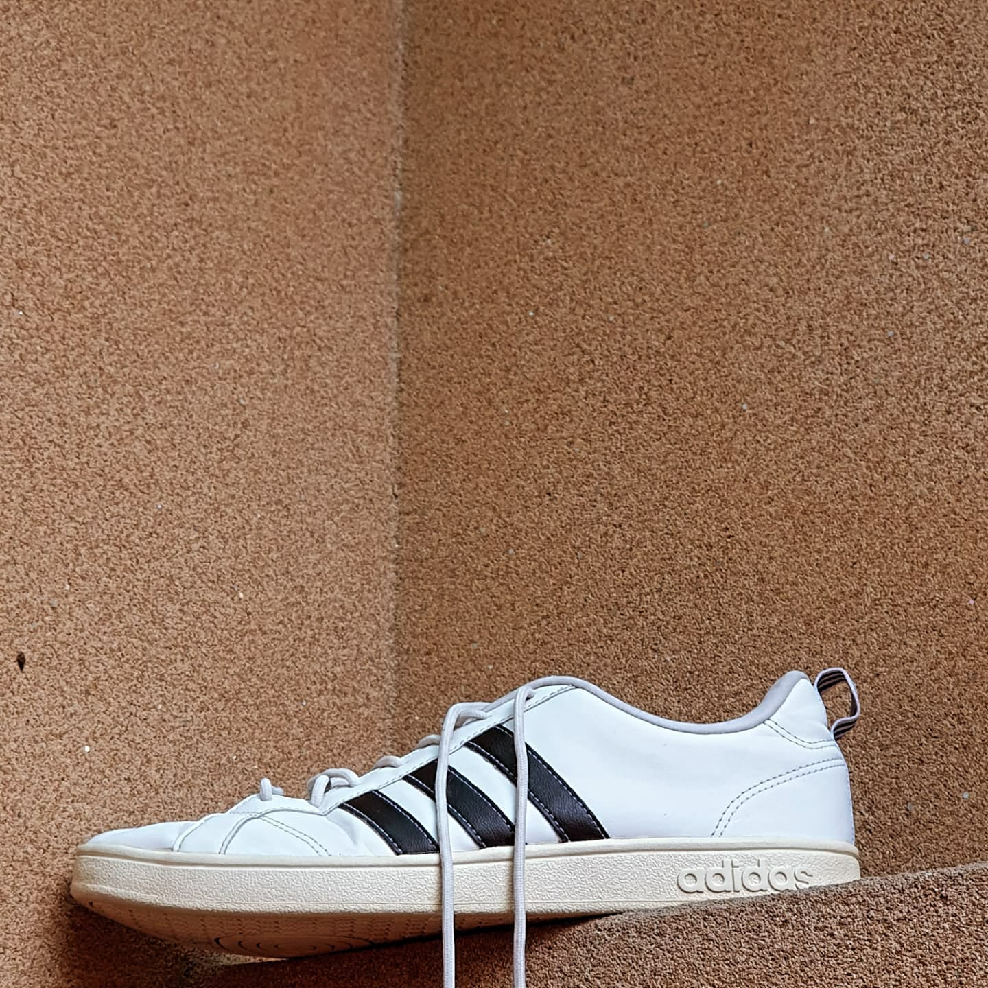 MENS ADIDAS VS ADVANTAGE WHITE & BLACK