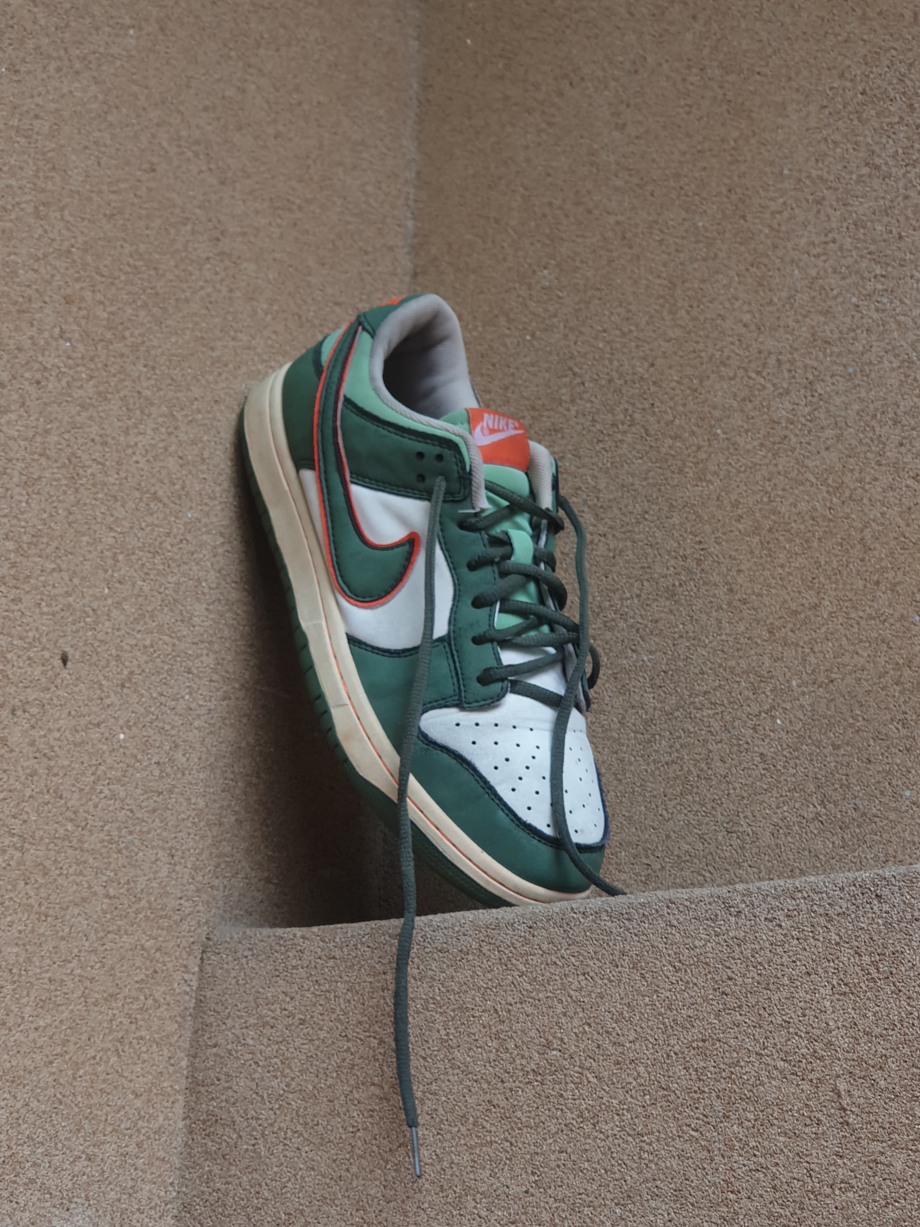 NIKE SB DUNK LOW PRO GREEN WHITE ORANGE 🌿