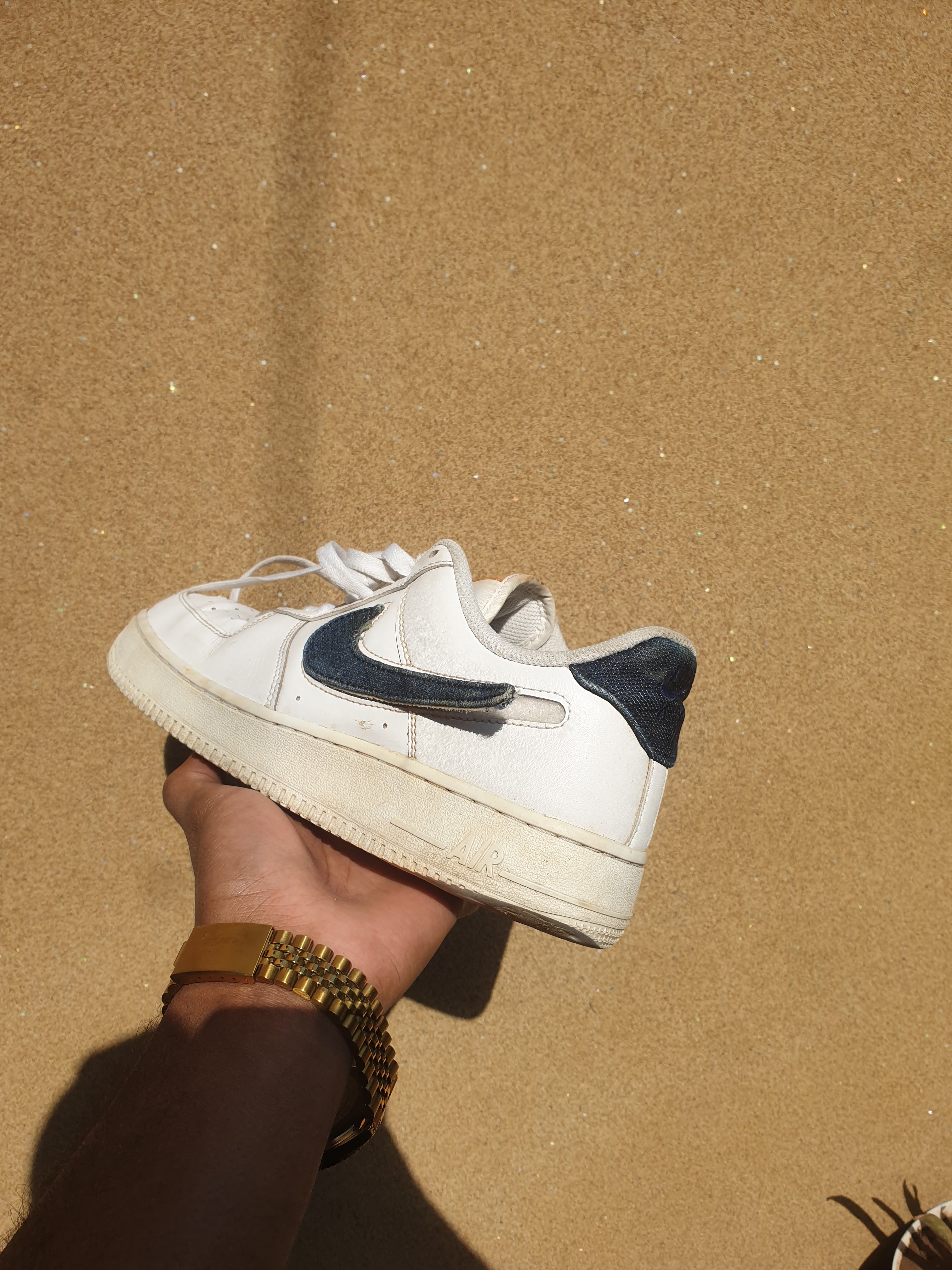 NIKE AF1 MIDNIGHT NAVY REMOVABLE CHIP ADDITION 🌿